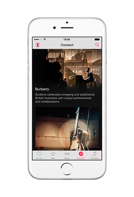 Burberry在Apple Music上的專屬頻道。